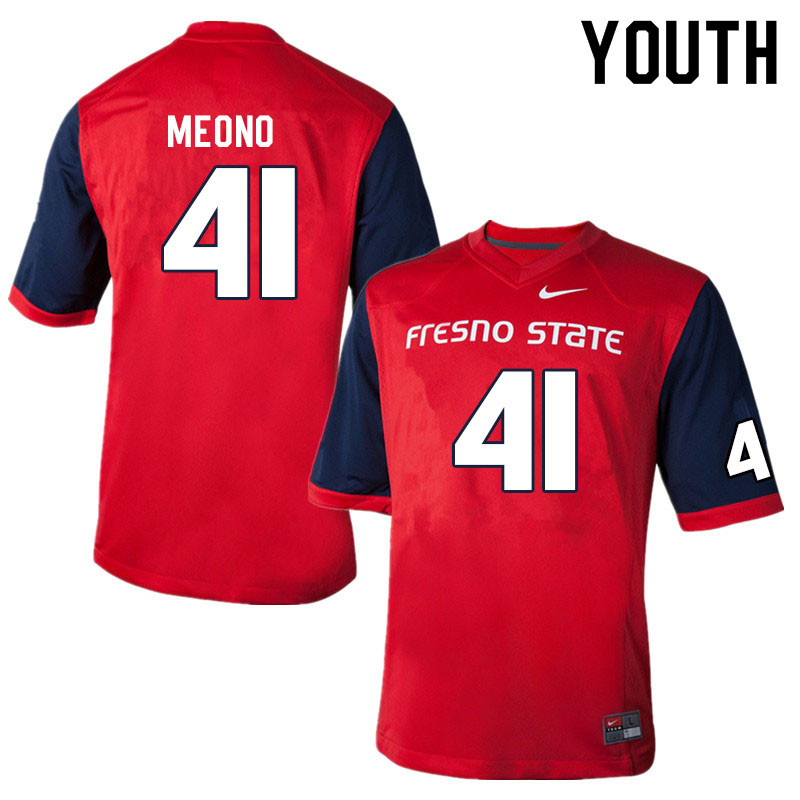 Youth #41 Andre Meono Fresno State Bulldogs College Football Jerseys Sale-Red - Click Image to Close